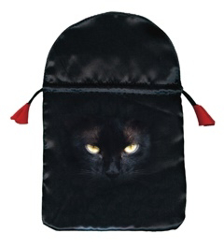 Bild på Tarotpåse: Black Cat (satäng)