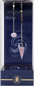 Bild på Premium Rose Quartz Chakra Pendulum