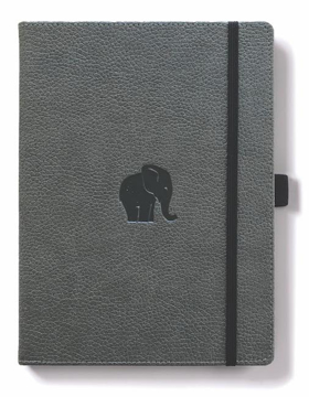 Bild på Dingbats* Wildlife A4+ Grey Elephant Notebook - Dotted