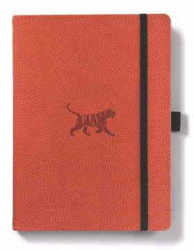 Bild på Dingbats* Wildlife A5+ Orange Tiger Notebook - Dotted