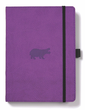 Bild på Dingbats* Wildlife A5+ Purple Hippo Notebook - Graph