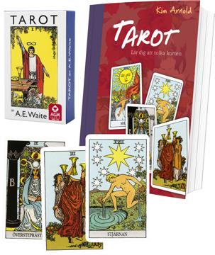 Bild på Tarotpaket: Tarot bok + Waite svensk tarot (standardstorlek)