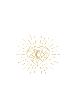 Bild på Symbols White Allseeing Eye in heart