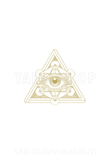 Bild på Allseeing Eye with Sacred Geometry (50x70 cm) White