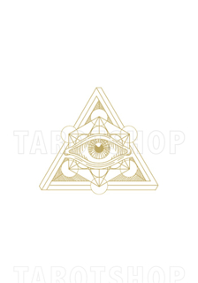 Bild på Allseeing Eye with Sacred Geometry (70x100 cm) White