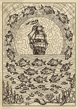 Lenormand Engraved - Fish