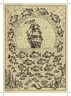 Bild på Lenormand Engraved Fish (13x18)