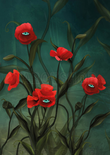 Bild på Magic Allseeing Poppies (50x70 cm)