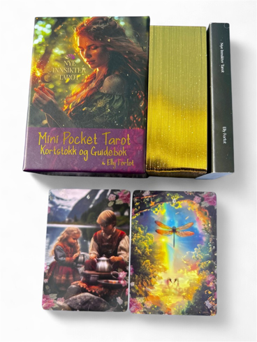 Bild på Mini Pocket Tarot- kortstokk & guidebok (Norsk)