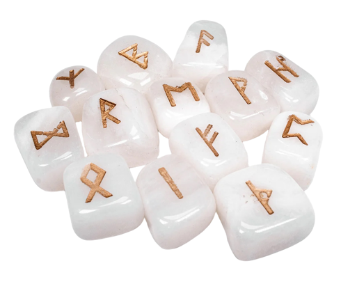 Bild på Kristallrunor: vit onyx