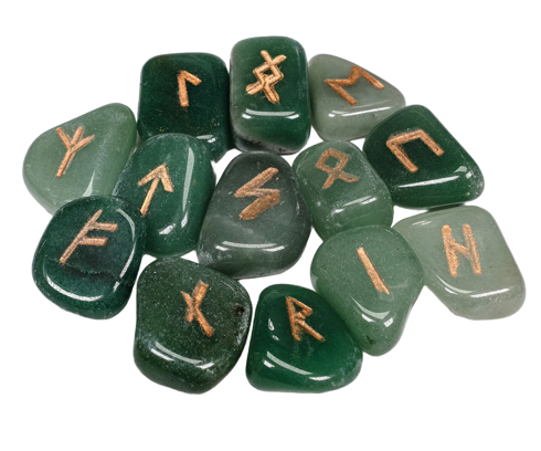 Bild på Kristallrunor: grön aventurin