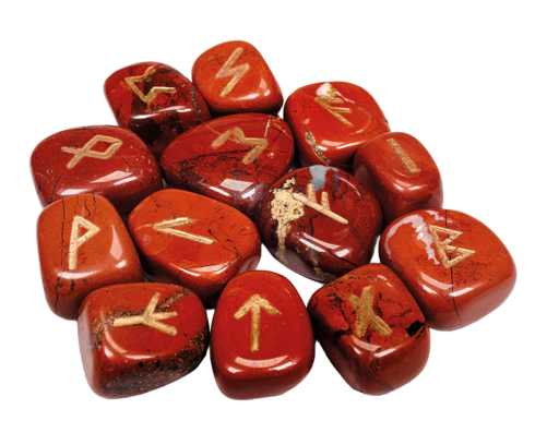 Bild på Kristallrunor: röd jaspis