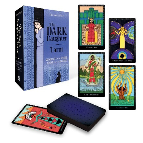 Bild på The Dark Daughter Tarot: Goddesses of the World Speak from the Depths (Tarot Kit Box Set with 78 Cards and Guide Book)
